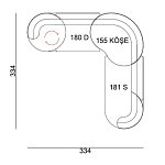 Угловой модульный диван Calypso с поворотным механизмом  варинант исполнения - 13 | Loft Concept в Казани