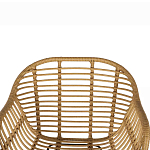 Стул барный с ротанговым плетением Half Bar Chair with Wicker с подлокотниками варинант исполнения - 6 | Loft Concept в Казани