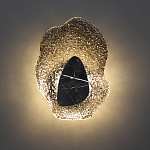 Бра с волнообразным стеклянным плафоном и вставкой из мрамора Liquid Stone варинант исполнения - 14 | Loft Concept в Казани