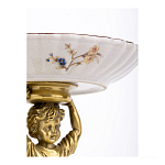 Чаша с цветочным орнаментом на ножке в виде бронзового ангела Eden Garden варинант исполнения - 3 | Loft Concept в Казани