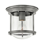 Потолочный светильник для ванных комнат с цилиндрическим стеклянным плафоном и одной лампой Hinkley варинант исполнения - 1 | Loft Concept в Казани