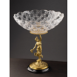 Чаша стеклянная прозрачная на бронзовой подставке с фигуркой девушки Eden Garden варинант исполнения - 5 | Loft Concept в Казани