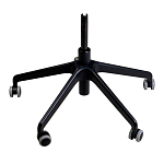 Стул с мягкой синей обивкой из велюра и подъемно-поворотным механизмом на черных колесиках Harper Blue варинант исполнения - 5 | Loft Concept в Казани