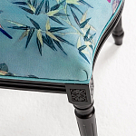 Стул из массива бука бирюзовый с изображением птиц и цветов Turquoise Chinoiserie Birds Garden Chair варинант исполнения - 5 | Loft Concept в Казани