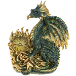 Часы в виде дракона Green Gold Dragon Clock варинант исполнения - 1 | Loft Concept в Казани