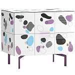 Тумба белая с рисунком Grande Graphstones варинант исполнения - 1 | Loft Concept в Казани