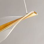 Люстра линейная с изогнутым плафоном Wave Line варинант исполнения - 9 | Loft Concept в Казани