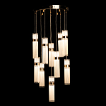 Люстра каскадная с прозрачными цилиндрическими плафонами Jenae Glass Tube Lighting варинант исполнения - 3 | Loft Concept в Казани