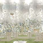 Обои ручная роспись Temple Newsam White Gold gilded silk варинант исполнения - 2 | Loft Concept в Казани