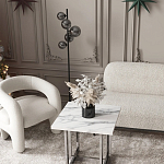 Кресло дизайнерское для лаунж зоны жемчужного цвета Pearl Lounge варинант исполнения - 2 | Loft Concept в Казани