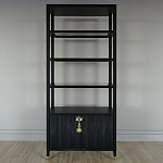 Стеллаж со стеклянными полками Elsa Dreams Black варинант исполнения - 5 | Loft Concept в Казани