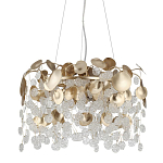 Люстра с декоративными подвесками из прозрачного стекла в форме монеток FAIRYTREE Light варинант исполнения - 1 | Loft Concept в Казани