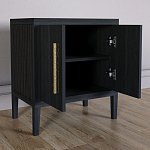 Тумбочка Primo с дверцами шпон Черный дуб варинант исполнения - 4 | Loft Concept в Казани