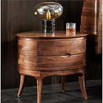 Прикроватный столик из дерева с 2-мя ящиками Moon Walnut Furniture варинант исполнения - 1 | Loft Concept в Казани