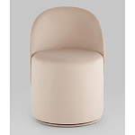 Пуф Loreen со спинкой вращающийся велюр молочный варинант исполнения - 4 | Loft Concept в Казани