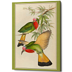 Постер на холсте с изображением птиц Blooming Birds Poster варинант исполнения - 3 | Loft Concept в Казани