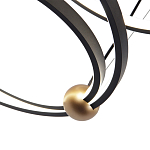 Люстра подвесная светодиодная с 4-мя кольцами черный металл Ring Horizontal варинант исполнения - 3 | Loft Concept в Казани