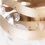 Бра с белыми перламутровыми подвесками и золотистыми волнистыми элементами SHELL варинант исполнения - 3 | Loft Concept в Казани