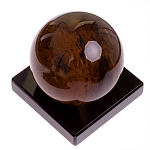 Настольный письменный набор с часами из природного камня обсидиана Royal Set варинант исполнения - 6 | Loft Concept в Казани