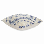 Чехол на подушку с узором в этно-стиле Blue Ikat варинант исполнения - 1 | Loft Concept в Казани
