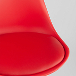 Стул с основой из пластика и мягким сиденьем Arvika Red варинант исполнения - 8 | Loft Concept в Казани