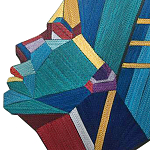 Арт объект на стену из нитей Девушка и Солнце wall panel Girl and Sun варинант исполнения - 1 | Loft Concept в Казани