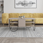 Стол журнальный прямоугольной формы с 2-мя полками бежево-серого цвета NORFOLK LIGHT MOCHA варинант исполнения - 2 | Loft Concept в Казани