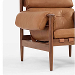 Кресло с деревянным каркасом и обивкой из натуральной кожи Medieval Furniture варинант исполнения - 6 | Loft Concept в Казани