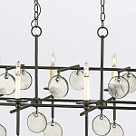Люстра подвесная с 8-ю лампами и стеклянными круглыми подвесками Currey & Company варинант исполнения - 6 | Loft Concept в Казани