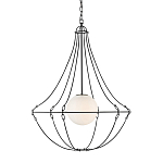 Подвесной светильник из тонких прутьев в форме колокола Forged Thin Rods варинант исполнения - 1 | Loft Concept в Казани