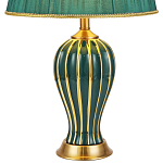 Настольная лампа с абажуром Celestina Green  Gold Lampshade Table Lamp варинант исполнения - 2 | Loft Concept в Казани