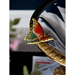 Чаша из прозрачного стекла с бронзовым рельефным ободком Eden Garden варинант исполнения - 5 | Loft Concept в Казани