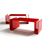 Дизайнерский кофейный стол Poltronova T01 Red Coffee Table варинант исполнения - 2 | Loft Concept в Казани