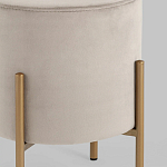 Бежевый пуф на золотистых ножках SANJAY варинант исполнения - 3 | Loft Concept в Казани