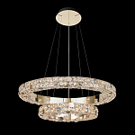 Люстра из 2-х колец с мозаичным хрустальным оформлением Sparks of Crystal варинант исполнения - 1 | Loft Concept в Казани