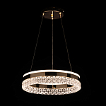 Люстра в виде кольца золотого цвета с прозрачными вставками Radiant Rail варинант исполнения - 3 | Loft Concept в Казани