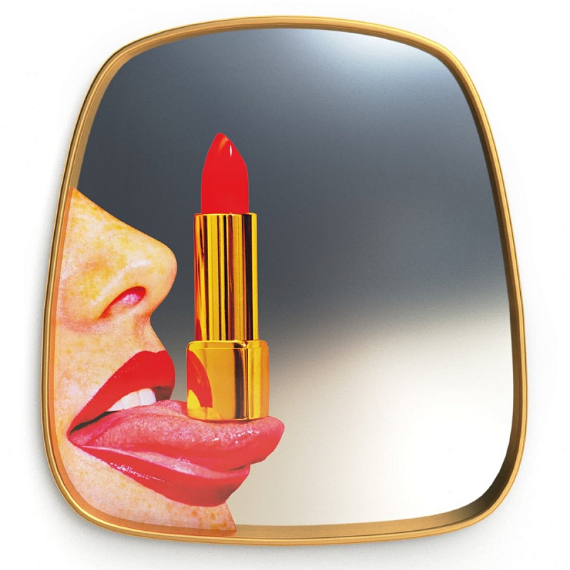Mirror Gold Frame Tongue Золотой Mirror Gold Frame Tongue Золотой в Казани | Loft Concept