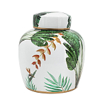 Ваза с крышкой фарфоровая с ручной росписью Leopard Collection  варинант исполнения - 2 | Loft Concept в Казани