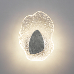 Бра с волнообразным стеклянным плафоном и вставкой из мрамора Liquid Stone варинант исполнения - 3 | Loft Concept в Казани