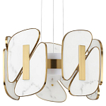 Люстра с мраморными вставками Marble Plates варинант исполнения - 1 | Loft Concept в Казани