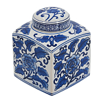 Ваза с крышкой в китайском стиле Oriental Blue & White Ornament Vases варинант исполнения - 1 | Loft Concept в Казани