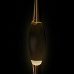 Подвесной светильник с хрустальным плафоном и бронзовым основанием Renee Glass Drops  варинант исполнения - 5 | Loft Concept в Казани