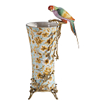 Ваза фарфоровая с птицей на бронзовой ветке Garden of Eden варинант исполнения - 5 | Loft Concept в Казани