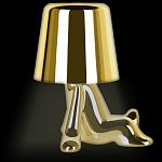 Настольная лампа фигурная золотого цвета с гладким абажуром Высота 17 см Sophia варинант исполнения - 5 | Loft Concept в Казани