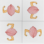 Плитка дизайнерская с узором Лимон варинант исполнения - 1 | Loft Concept в Казани