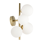 Бра с золотым основанием и 5-ю белыми шарообразными плафонами Bubble варинант исполнения - 2 | Loft Concept в Казани