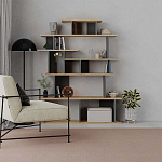 Стеллаж прямой с вертикальными и горизонтальными полками цвета антрацит и древесины APOLLON BOOKCASE ANTHRACITE OAK варинант исполнения - 1 | Loft Concept в Казани