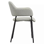 Стул мягкий с подлокотниками Chair Gray Upholstery Boucle варинант исполнения - 2 | Loft Concept в Казани