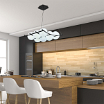 Люстра подвесная с 9-ю плафонами в форме шара Yarvi варинант исполнения - 2 | Loft Concept в Казани