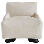 Кресло Cannes с мягкой обивкой букле молочного цвета  варинант исполнения - 4 | Loft Concept в Казани